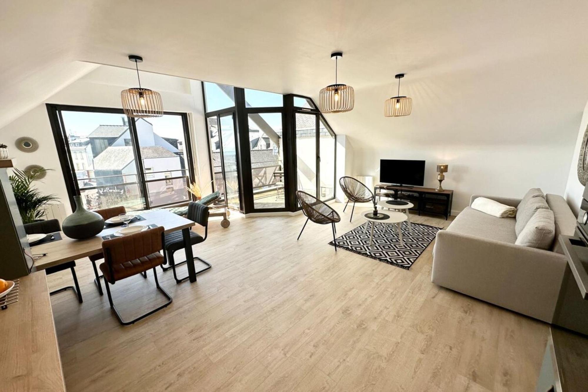T2 Neuf Top Cocooning Terrasse - Face A La Mer Ploemeur Bagian luar foto