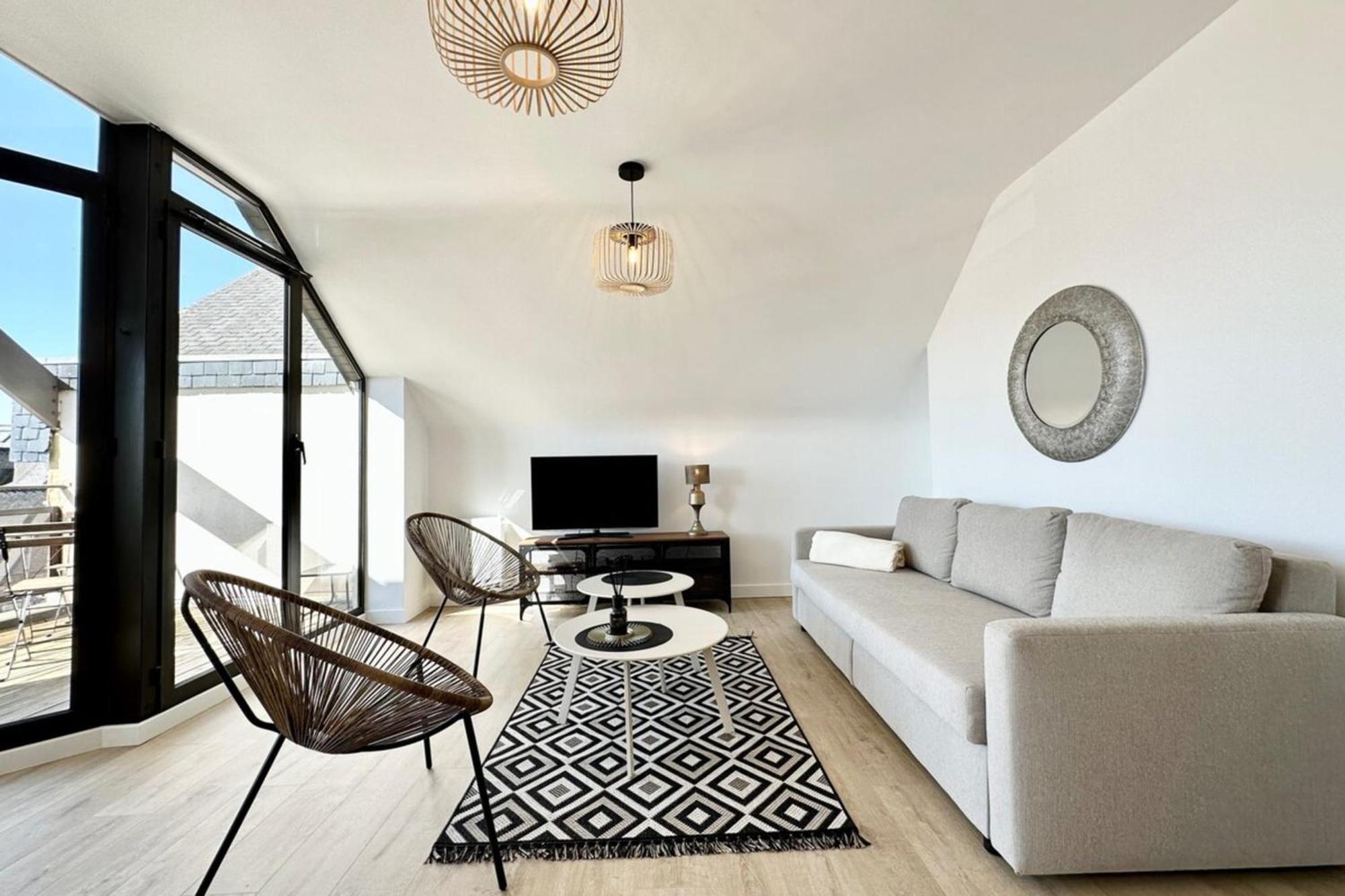 T2 Neuf Top Cocooning Terrasse - Face A La Mer Ploemeur Bagian luar foto