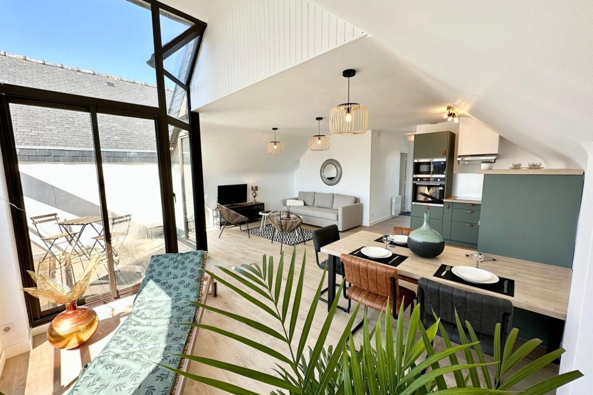 T2 Neuf Top Cocooning Terrasse - Face A La Mer Ploemeur Bagian luar foto